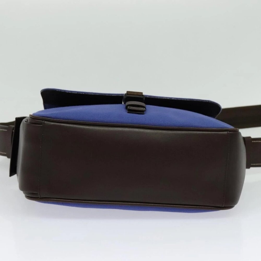 PRADA Shoulder Bag Canvas Blue Silver Auth - Picture 11 of 16